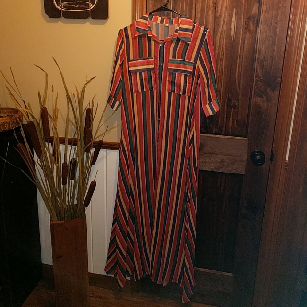 Boho chiffon cover dress